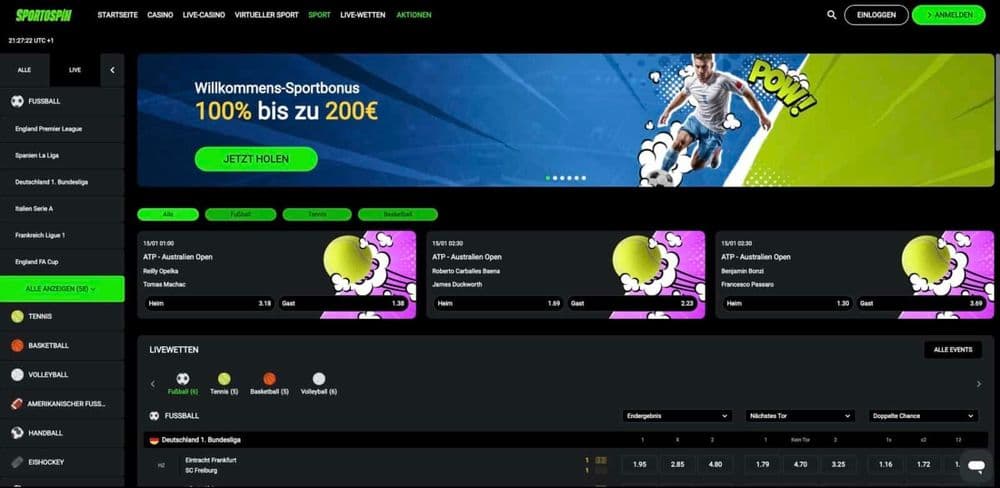 Sportospins Bonus