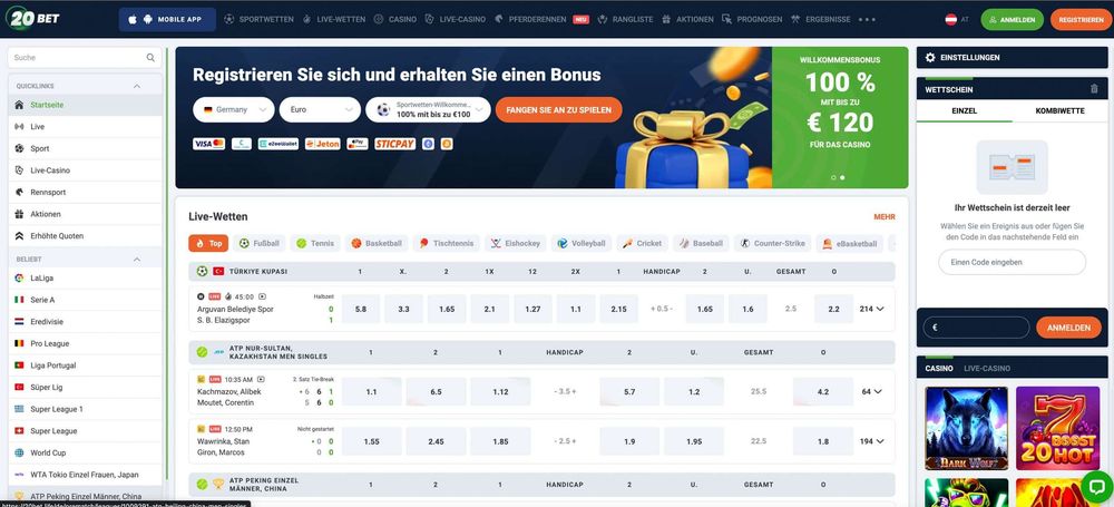 20Bet Sportwetten