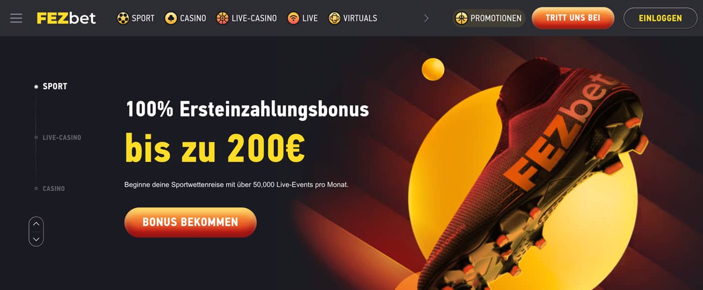 FEZbet Sportwetten Bonus