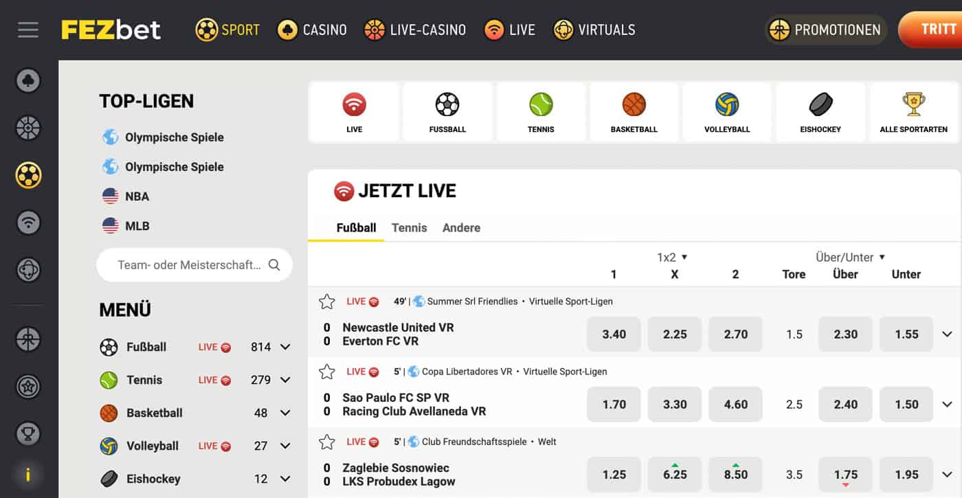 Fezbet Sportwetten