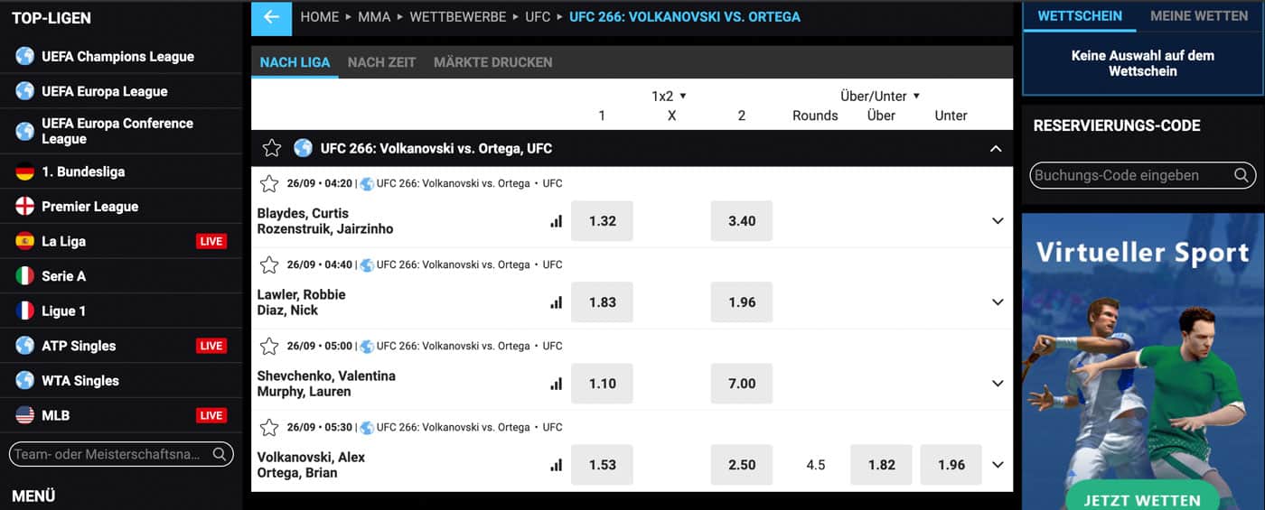 Librabet MMA Wetten