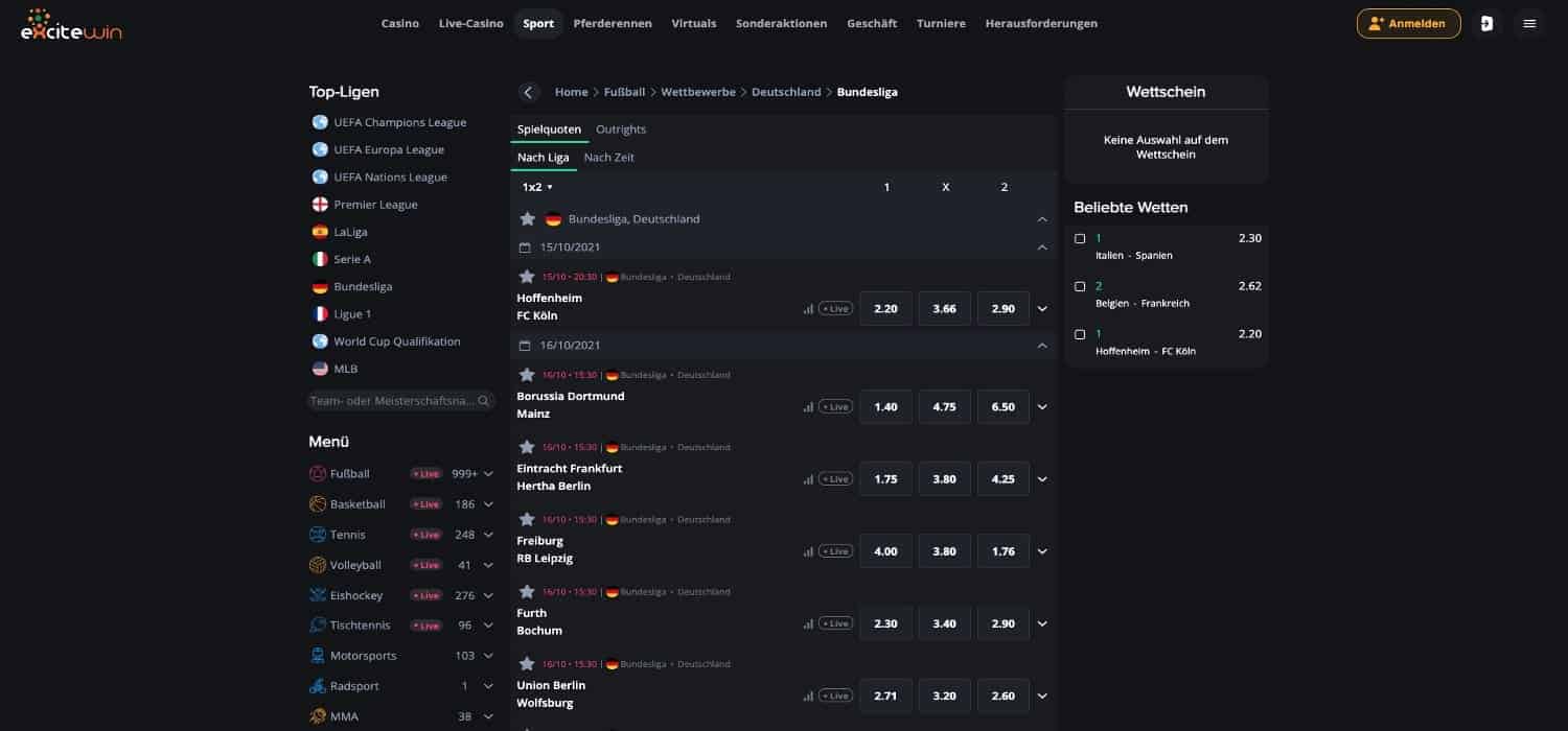 ExciteWin Bundesliga Wetten