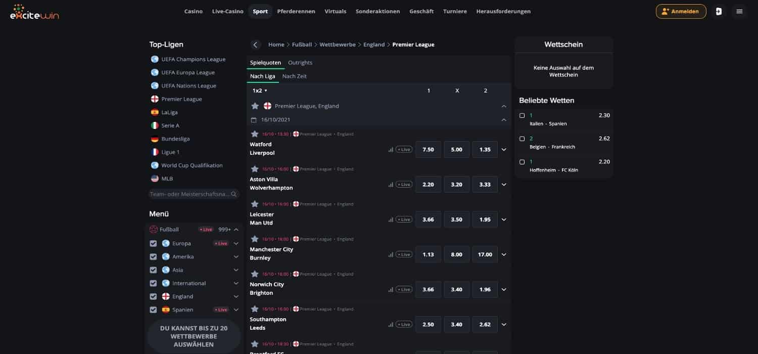 ExciteWin Sportwetten