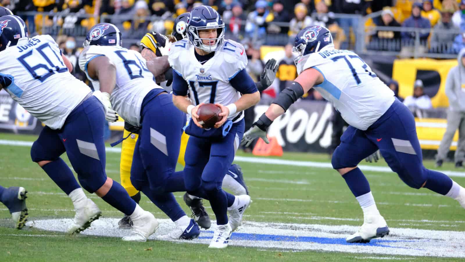 Die Tennessee Titans im Spiel gegen die Pittsburgh Steelers