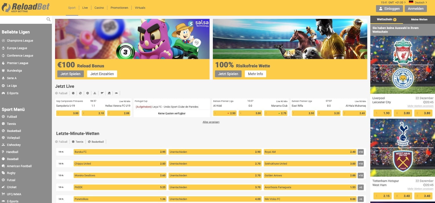 ReloadBet Sportwetten