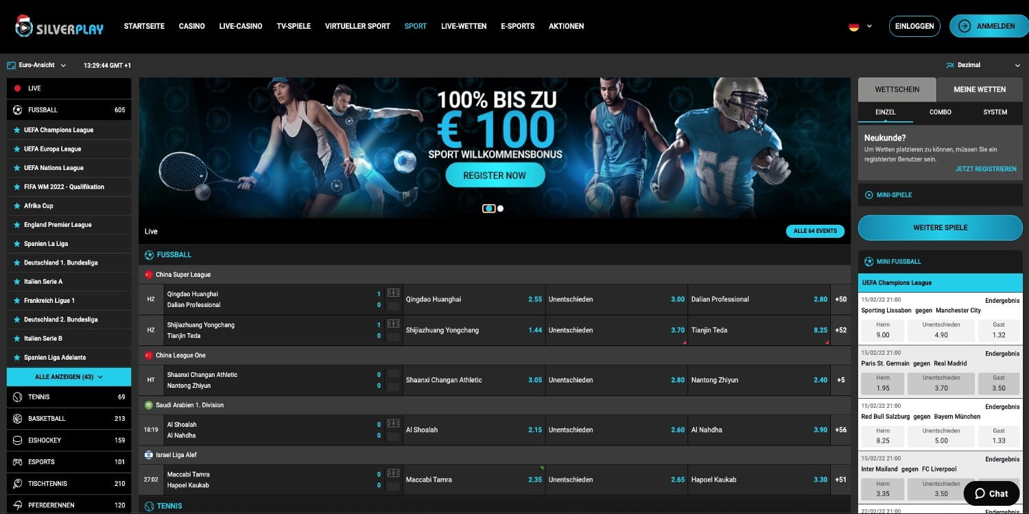 Silverplay Sportwetten Bonus