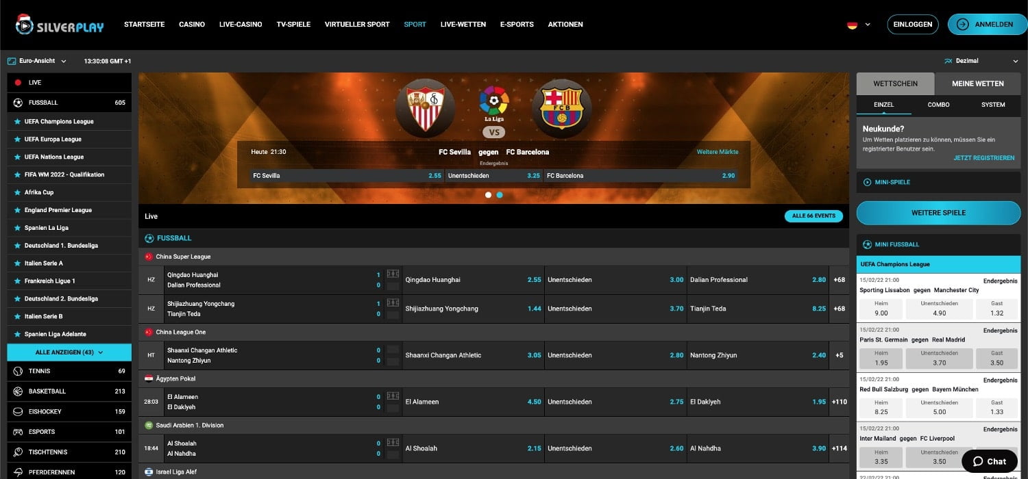 Silverplay Sportwetten