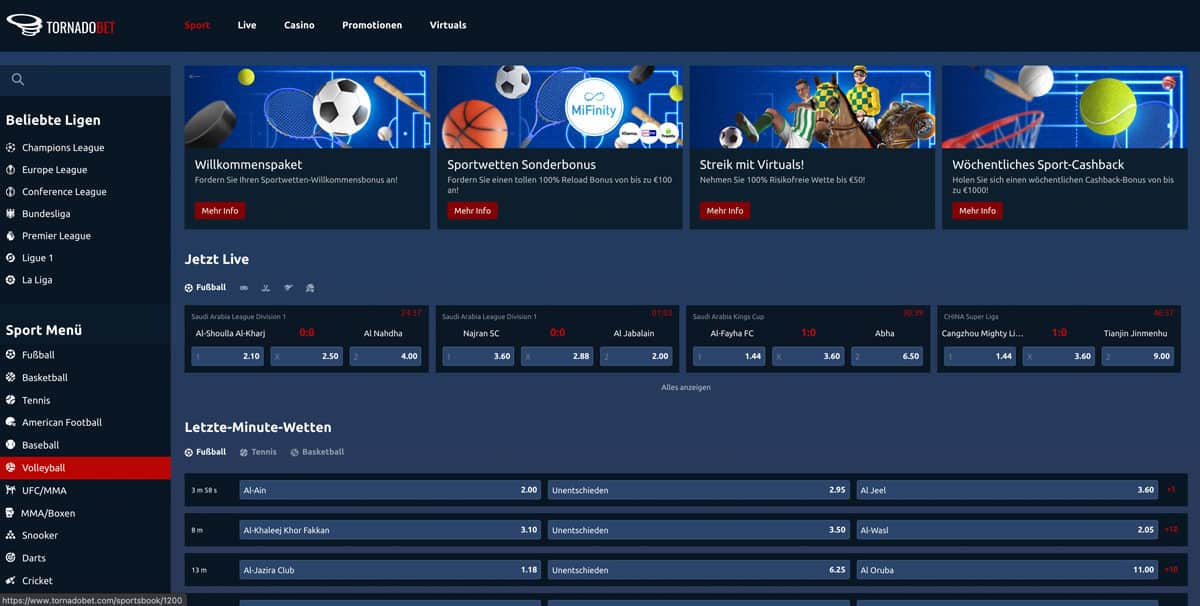 TornadoBet Sportwetten