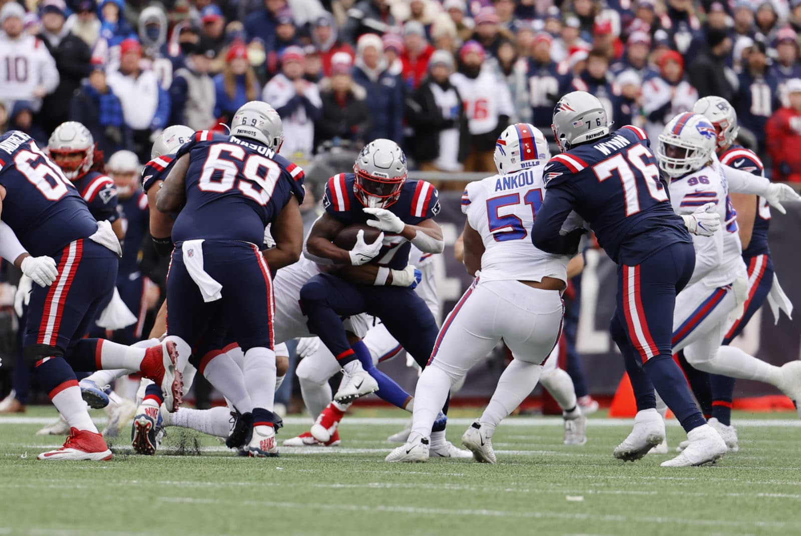 Die New England Patriots im Spiel gegen die Buffalo Bills