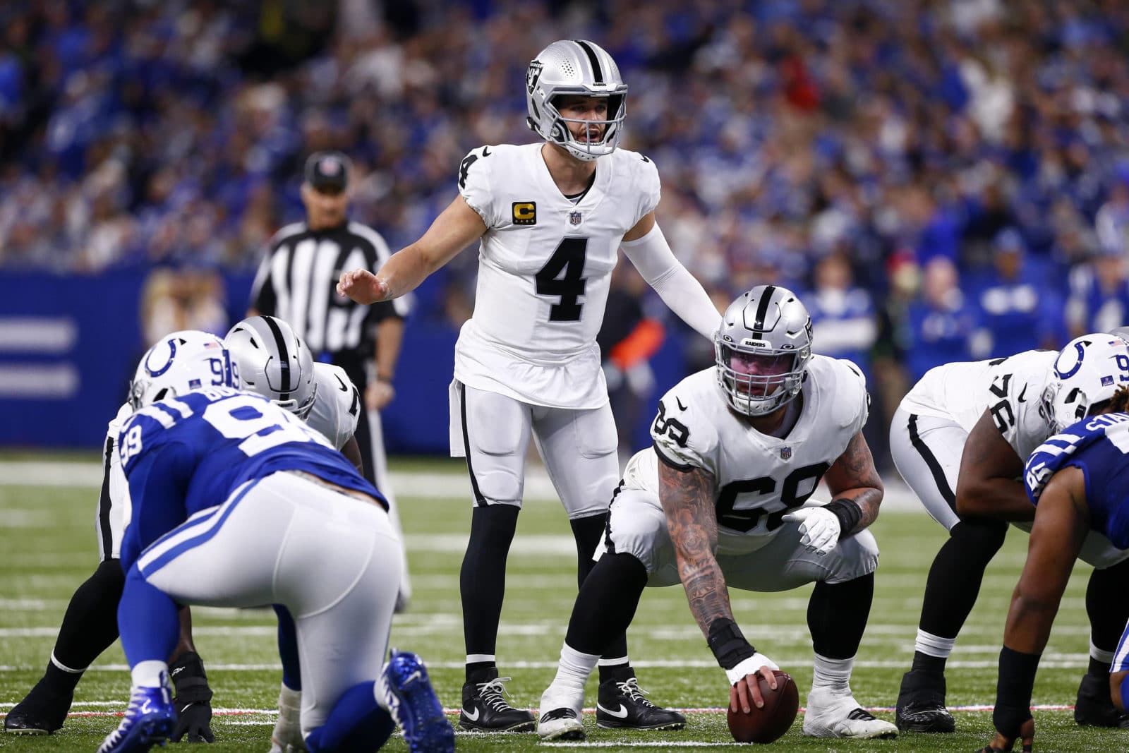 Die Las Vegas Raiders im Spiel gegen die Indianapolis Colts