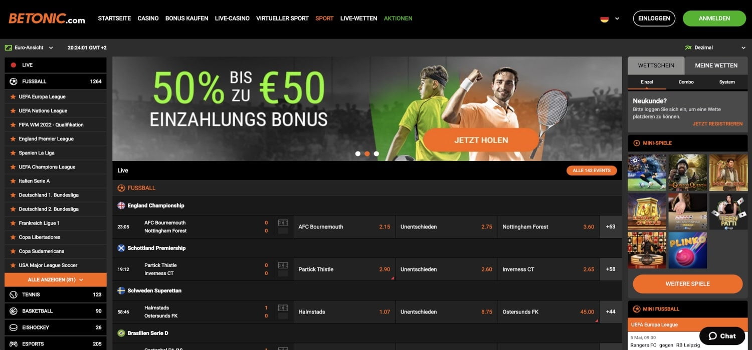 Betonic Sportwetten