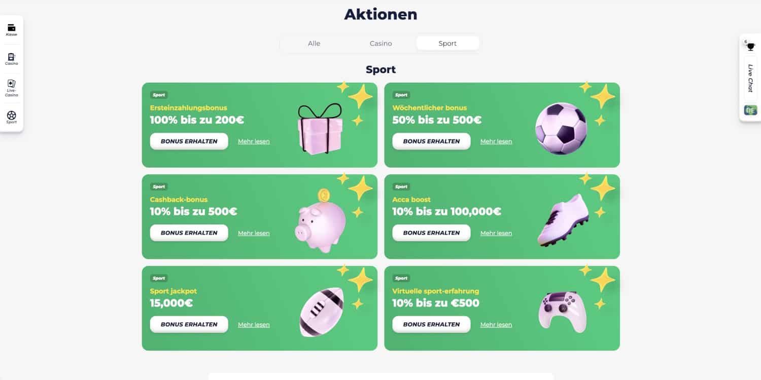 Greatwin Sportwetten Bonus