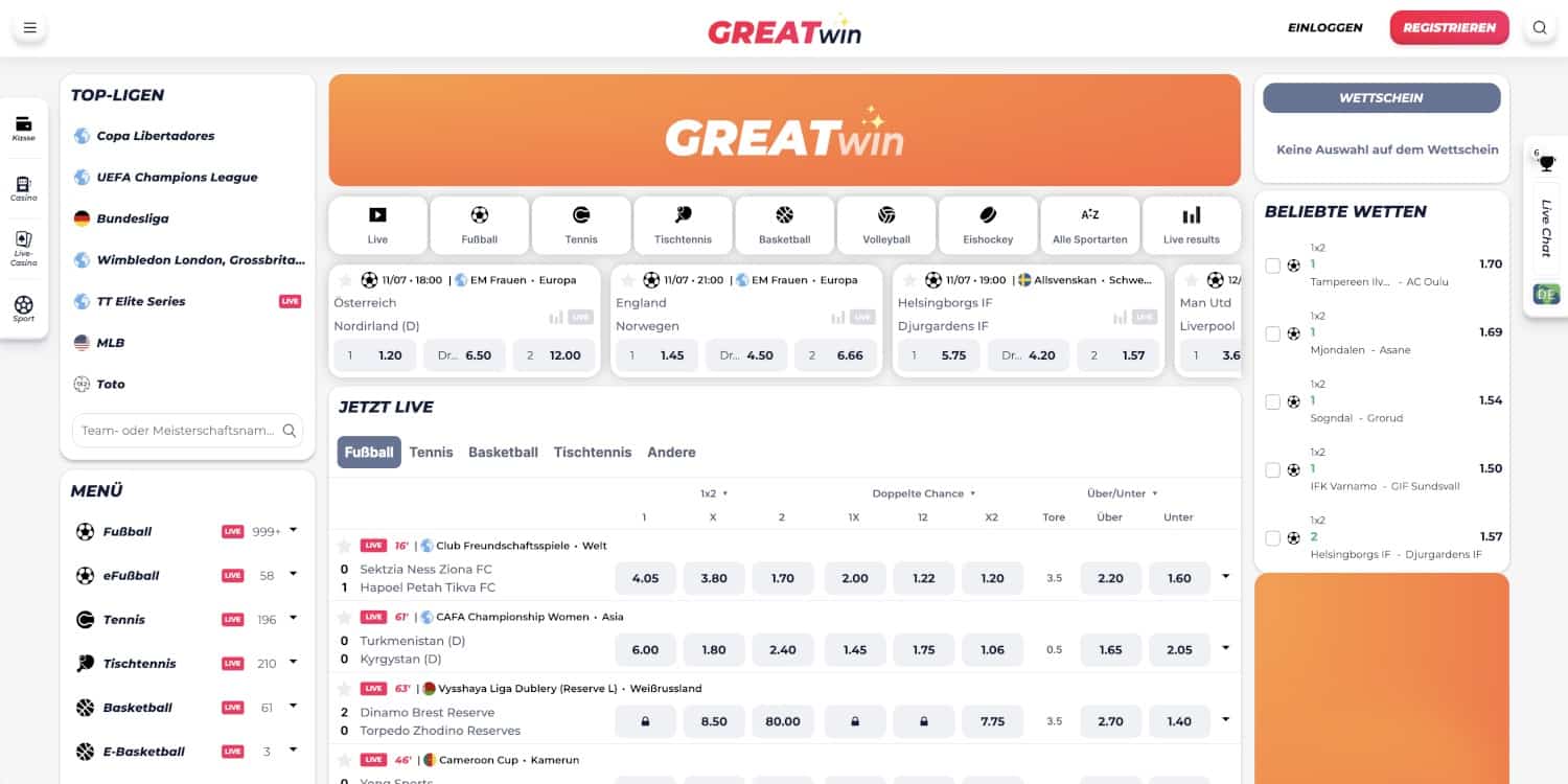 Greatwin Sportwetten