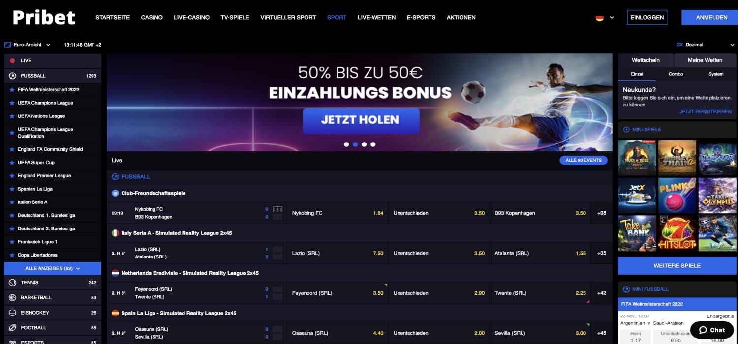 Pribet Sportwetten