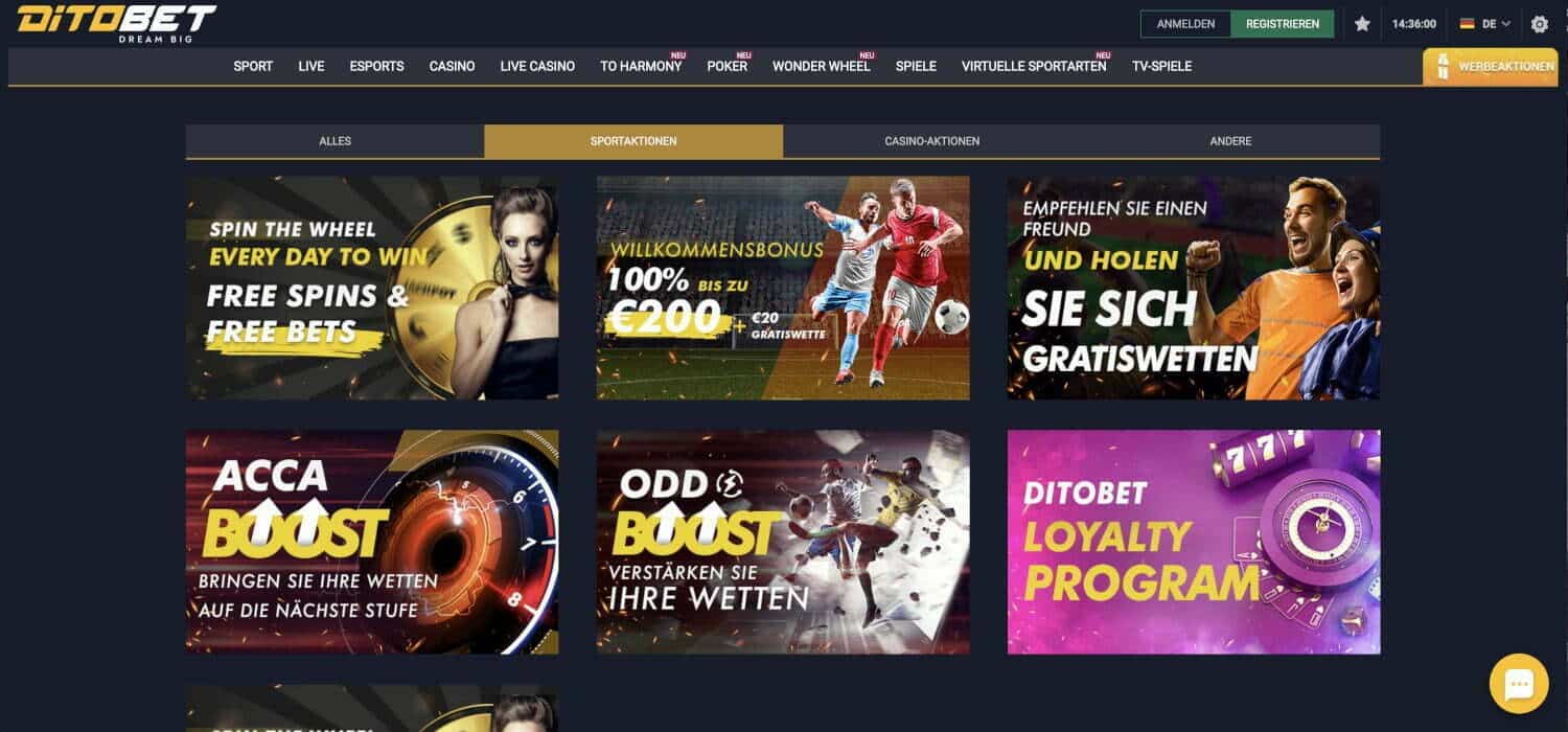 Ditobet Bonus Aktionen