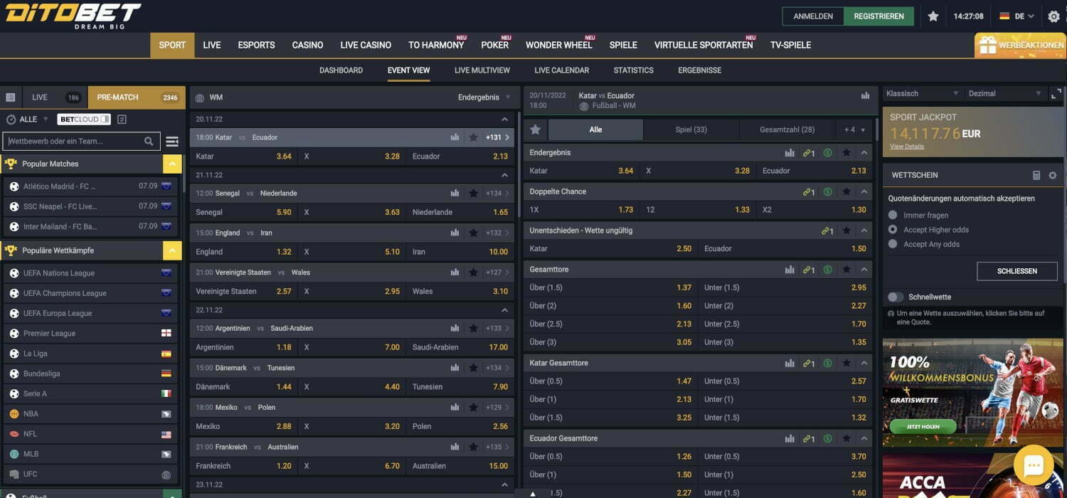 Ditobet Sportwetten