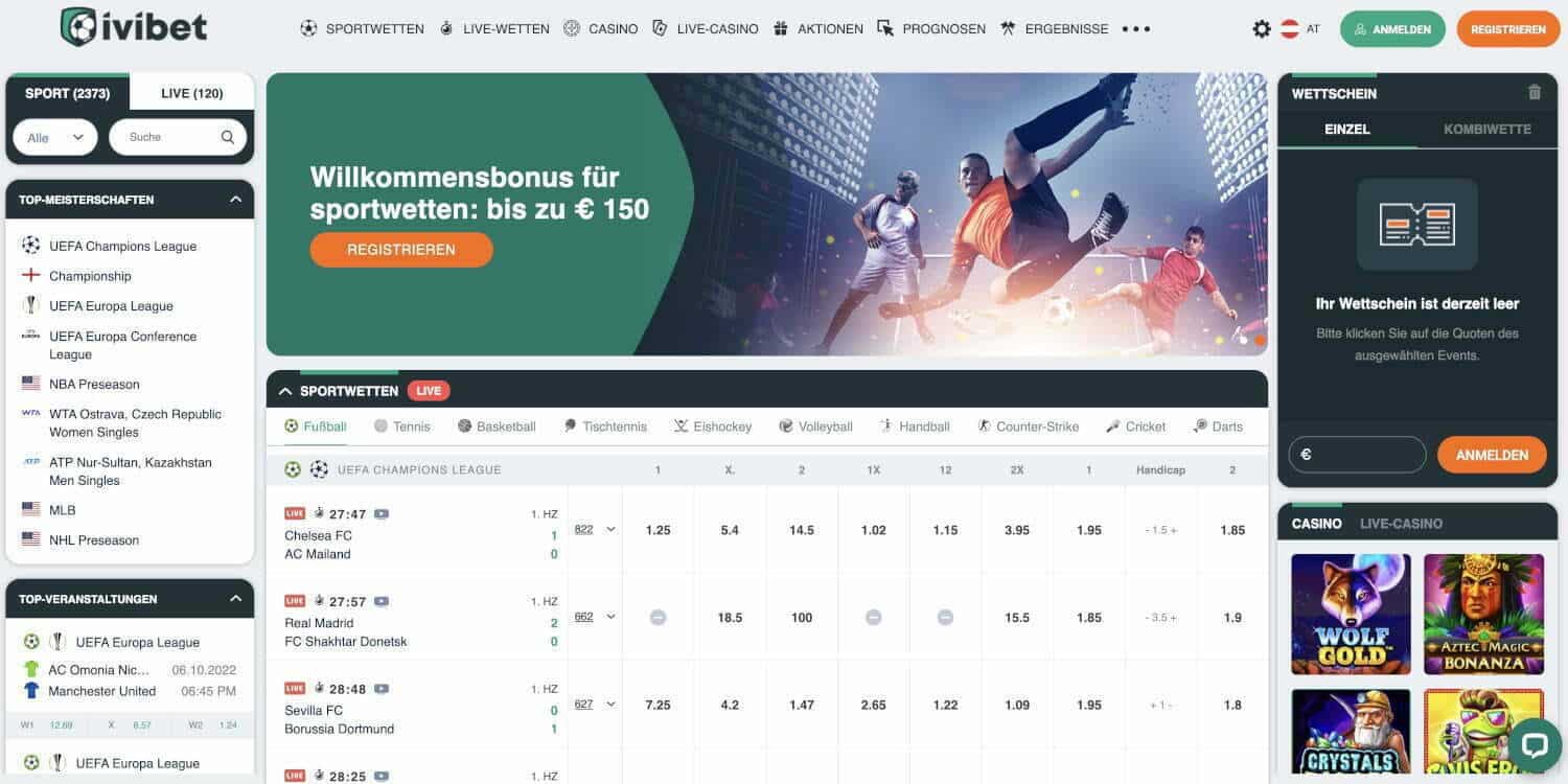 Ivibet Sportwetten Bonus