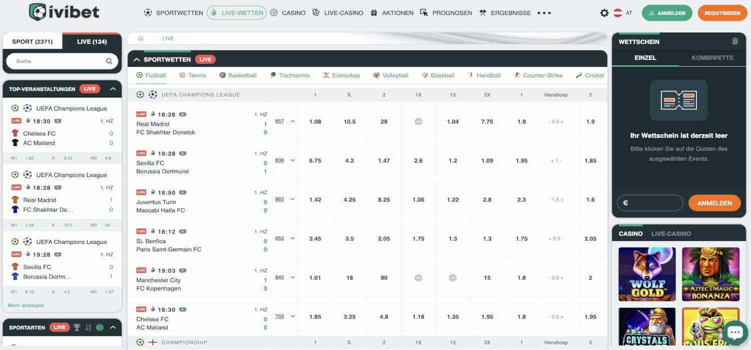 Ivibet Live Wetten