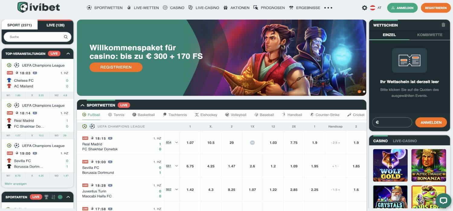 Ivibet Sportwetten