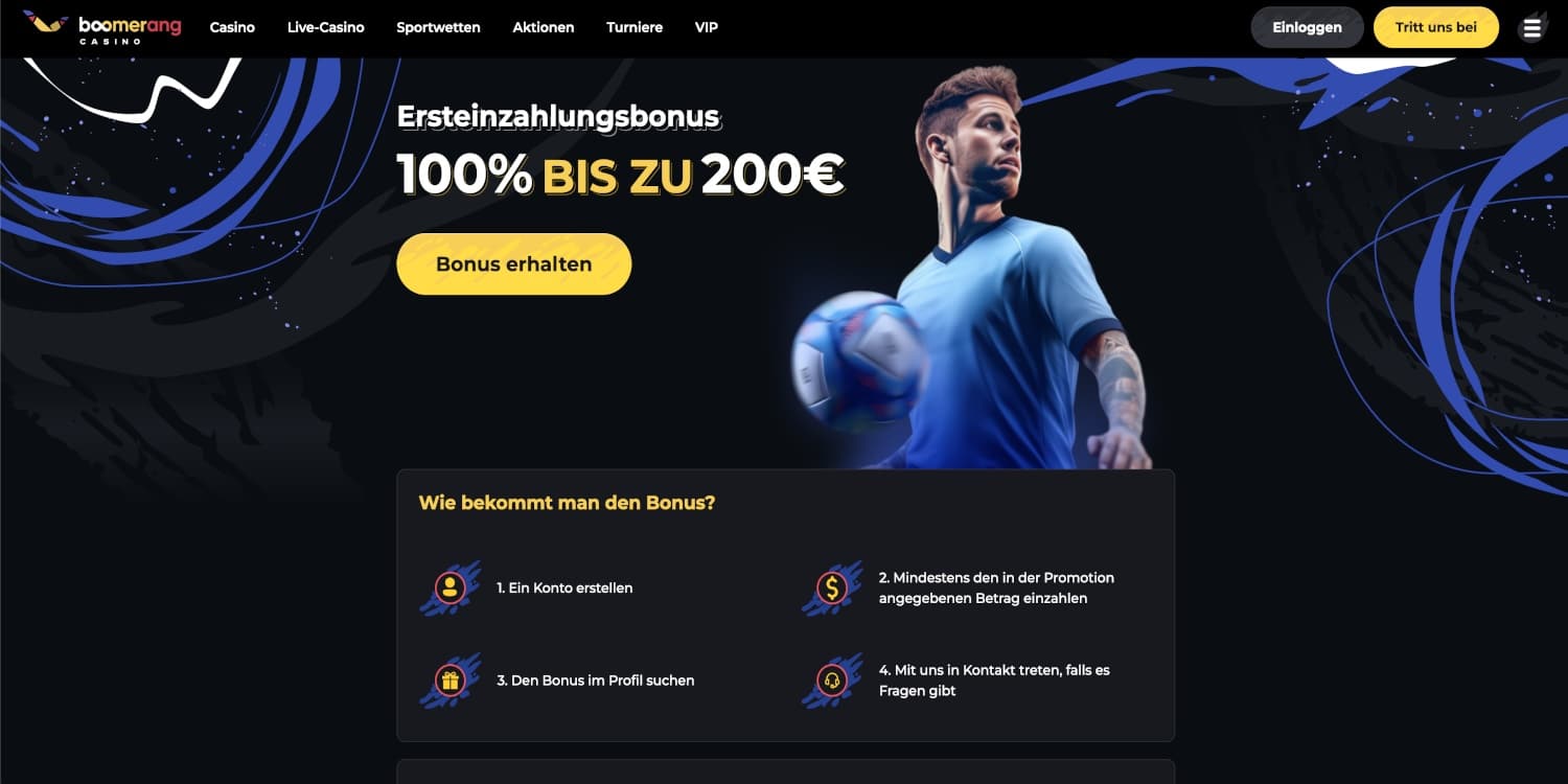 Boomerang Sportwetten Bonus
