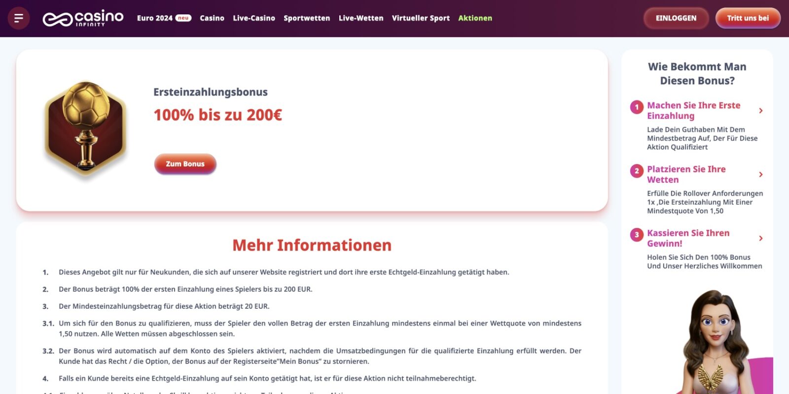 Casino Infinity Sport Bonus