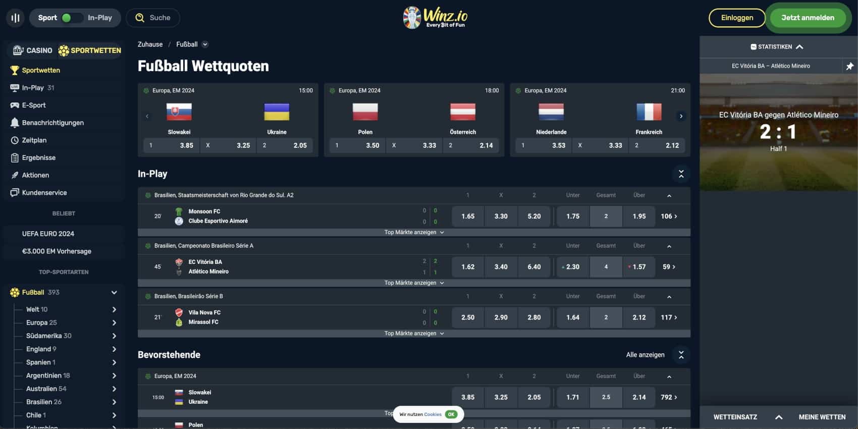 Winz.io Fussballwetten