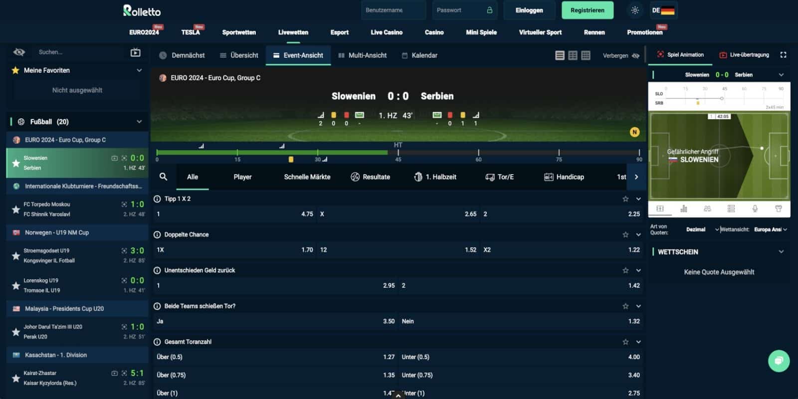 Rolletto Livewetten