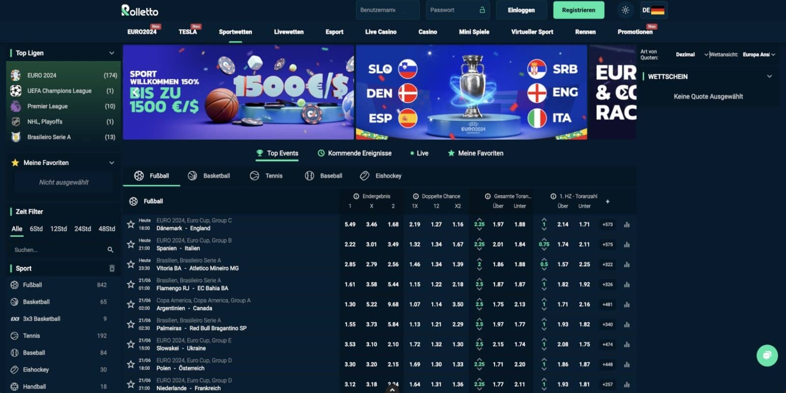 Rolletto Sportwetten