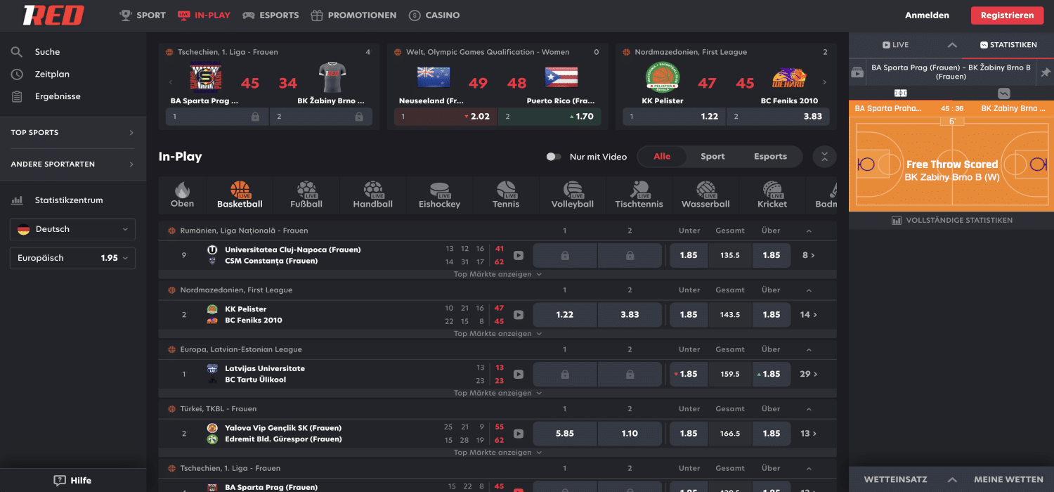 1Red Live Wetten