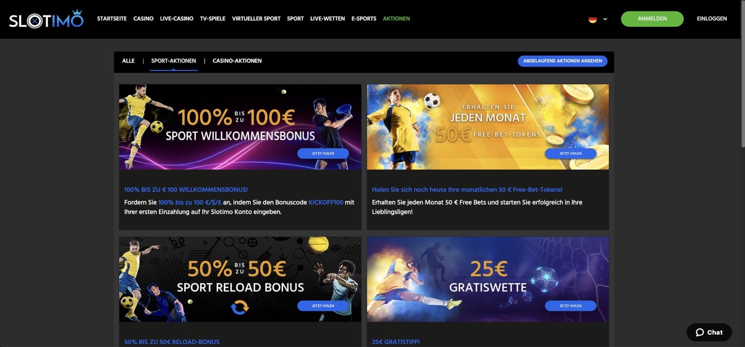 Slotimo Bonus Aktionen
