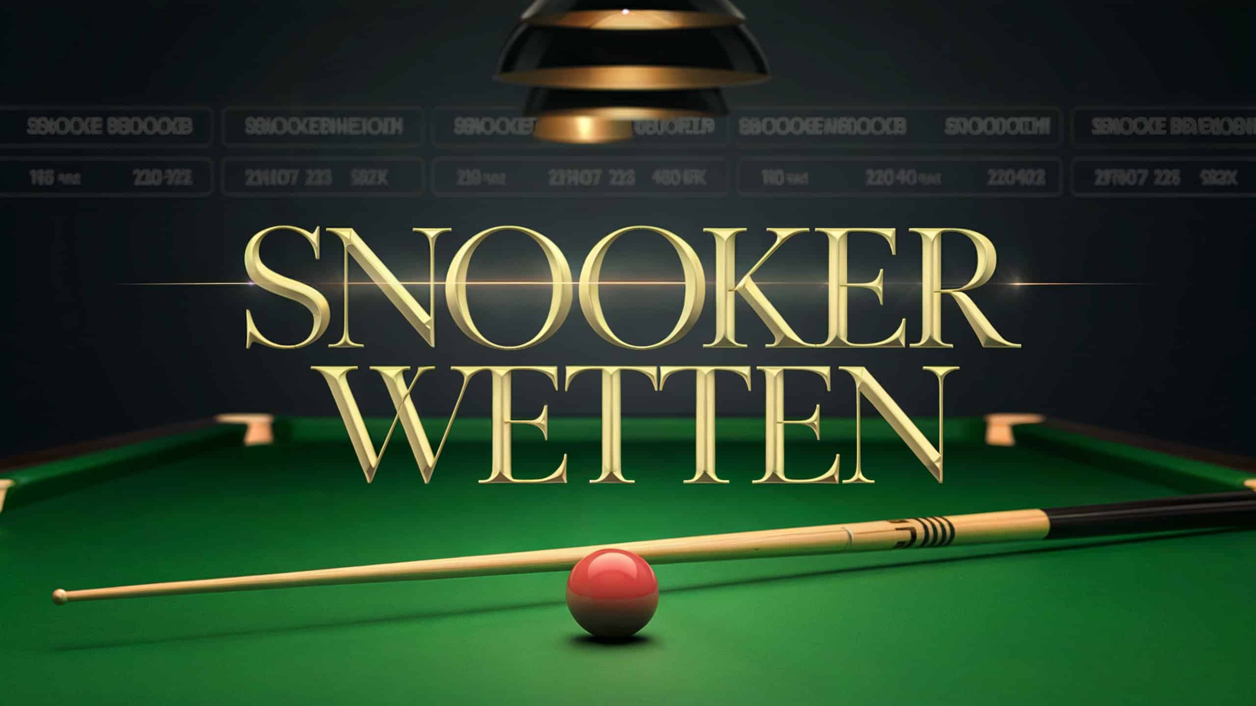 Snooker Wetten