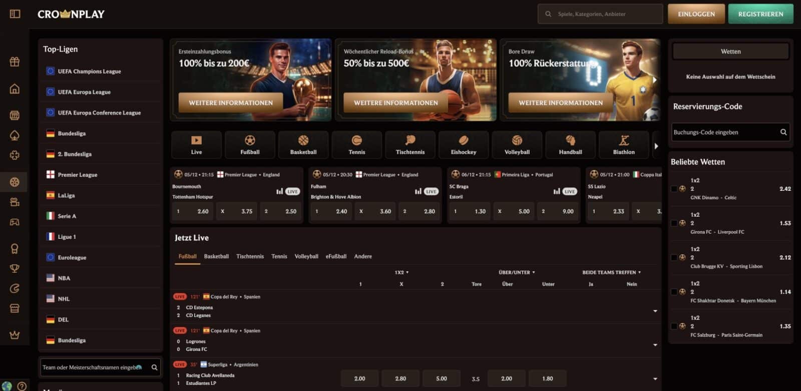 Crownplay Sportwetten