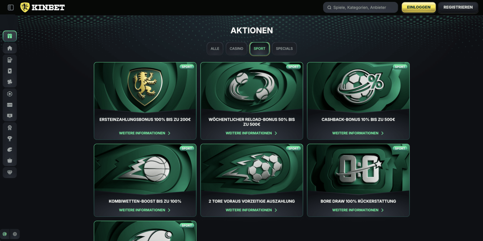 Kinbet Aktionen