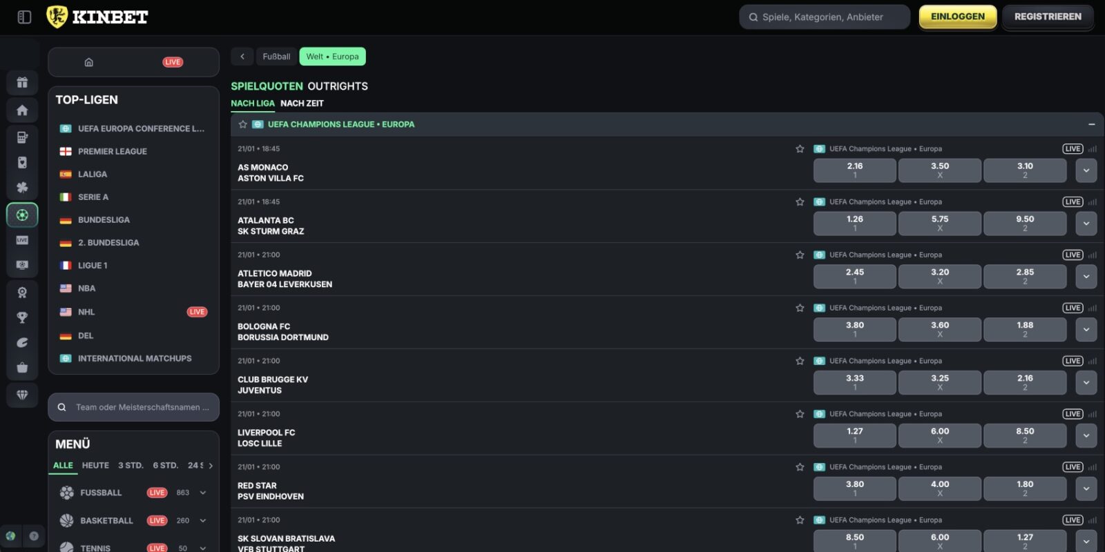 Linbet Fussballwetten