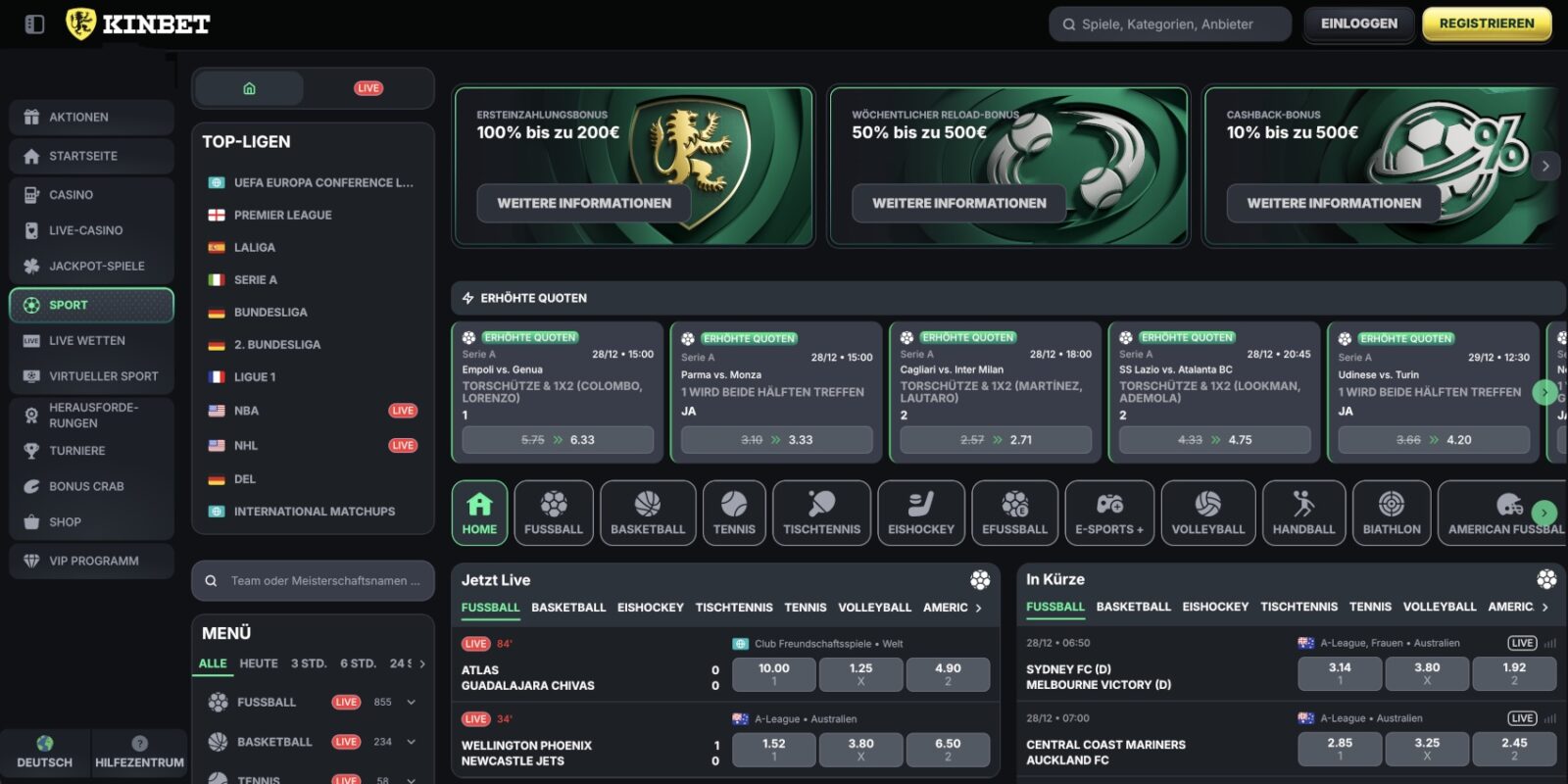 Kinbet Sportwetten