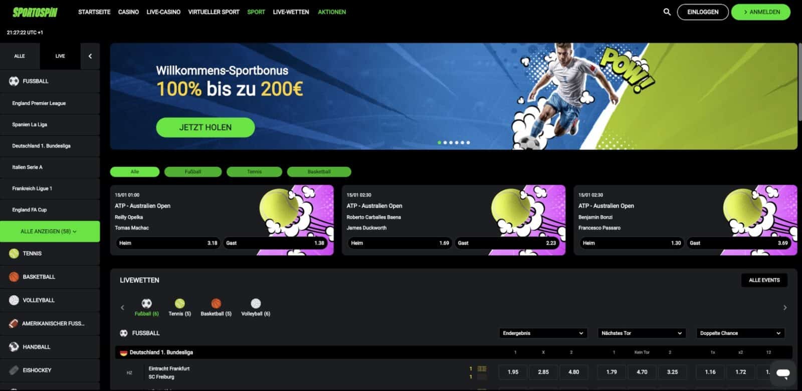 Sportospins Bonus