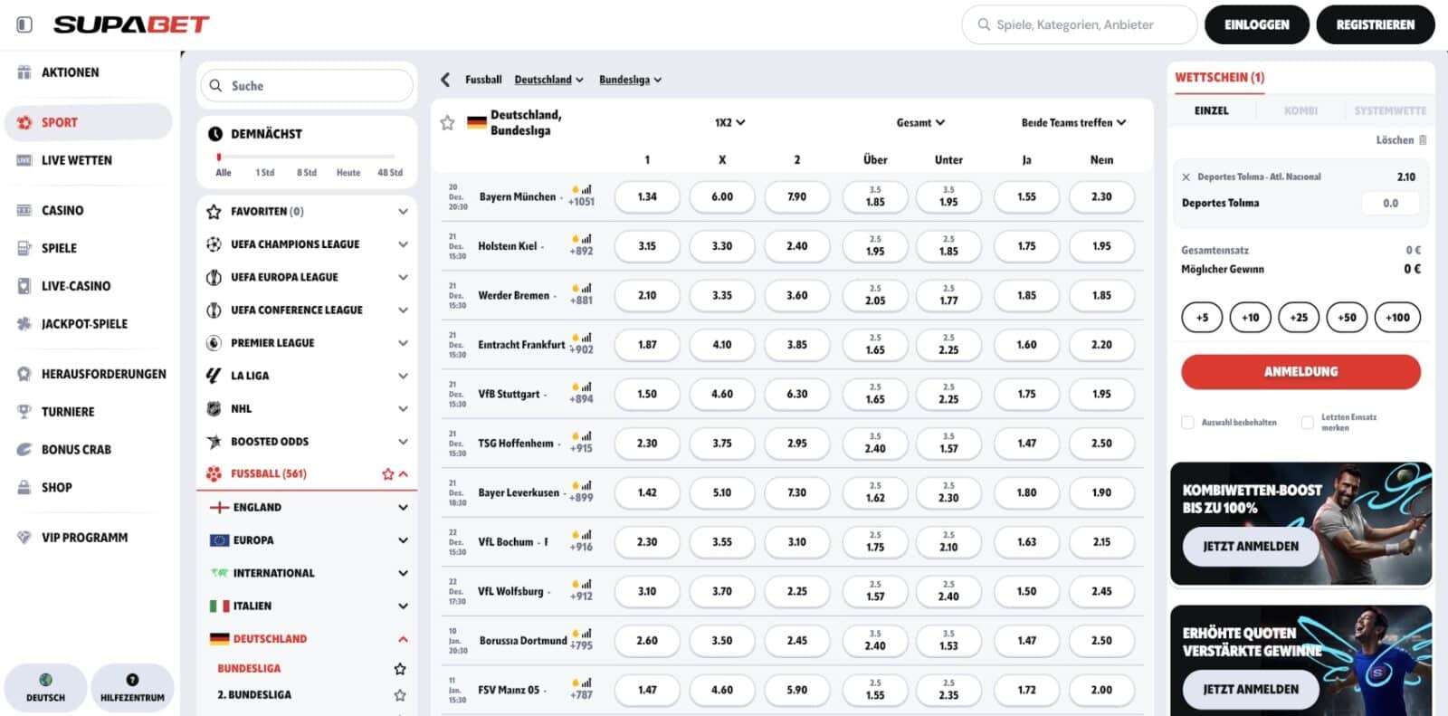 SupaBet Bundesligawetten