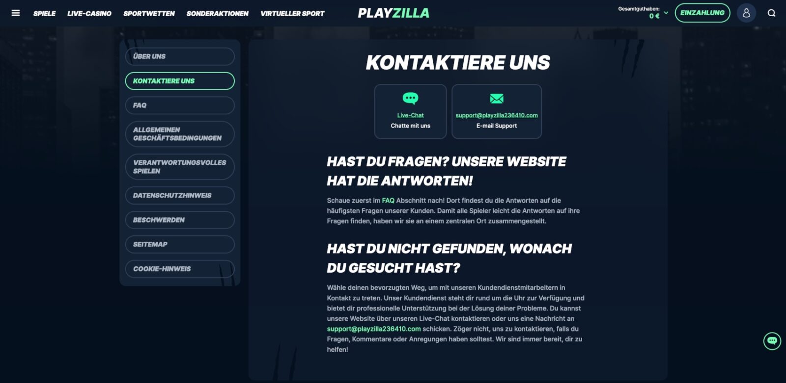 Playzilla Kontakt